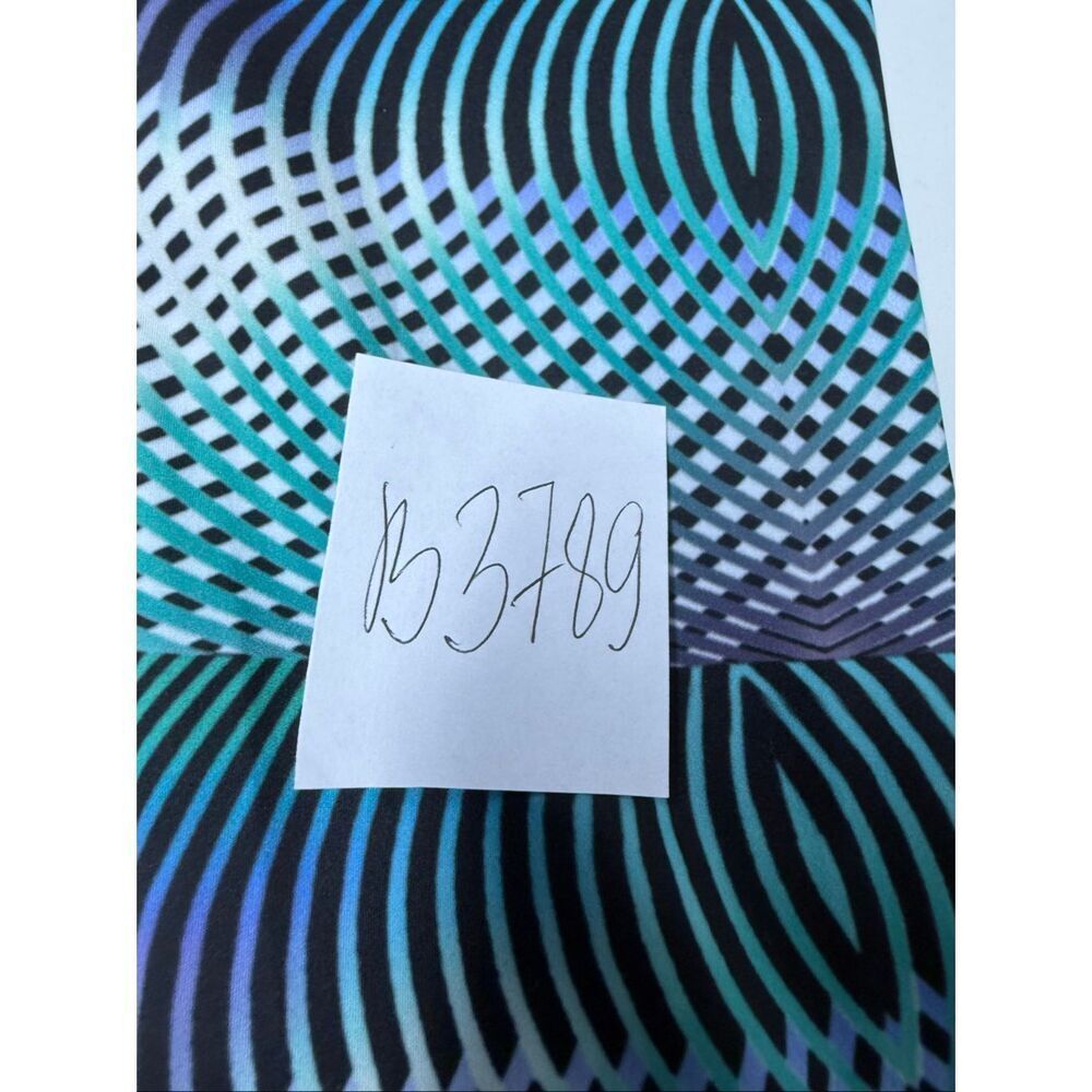 Women’s Yoga Pants Size L High Waist Leggings Multicolor Abstract Print - Picture 8 of 8